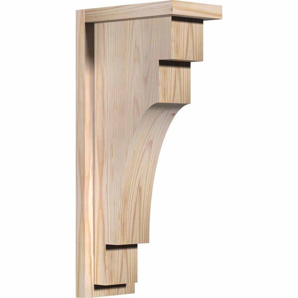 Ekena Millwork Mediterranean Smooth Corbel w/Backplate, Douglas Fir, 5 1/2"W x 10"D x 22"H COR06X10X22MED01SDF - main